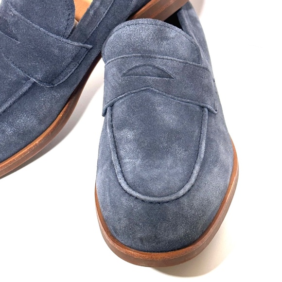 Warfield & Grand Classic Men’s Suede Loafers Size 8.5 Color Blue Gray - Picture 3 of 9